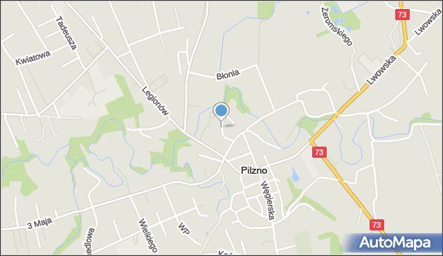 Pilzno, Kilińskiego Jana, płk., mapa Pilzno