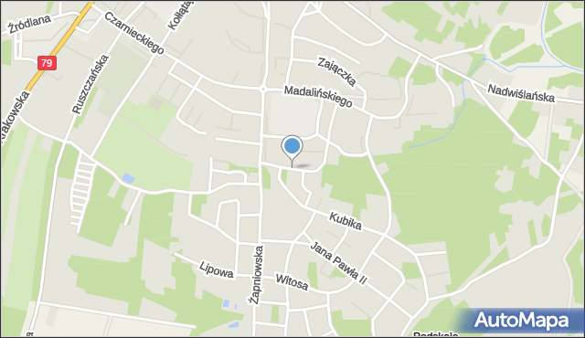 Połaniec powiat staszowski, Kilińskiego Jana, płk., mapa Połaniec powiat staszowski