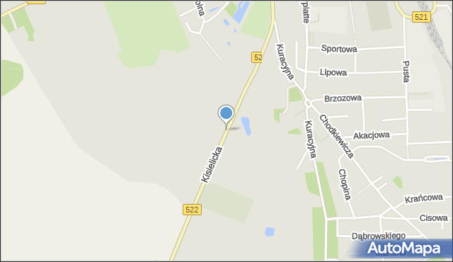 Prabuty powiat kwidzyński, Kisielicka, mapa Prabuty powiat kwidzyński