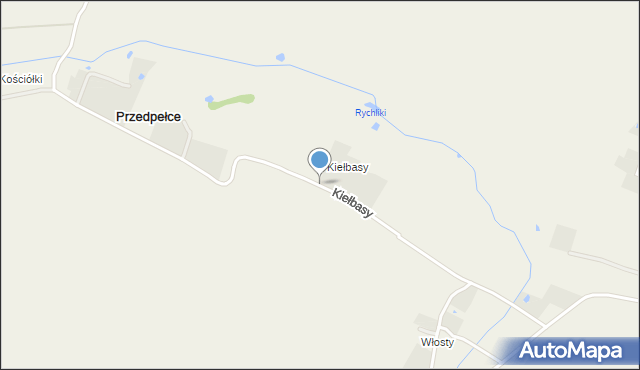 Przedpełce, Kiełbasy, mapa Przedpełce