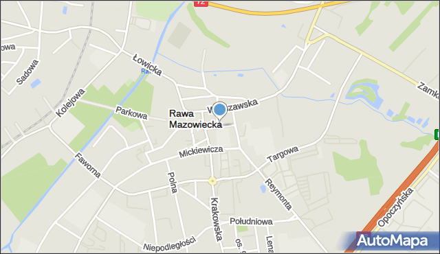 Rawa Mazowiecka, Kilińskiego Jana, płk., mapa Rawa Mazowiecka