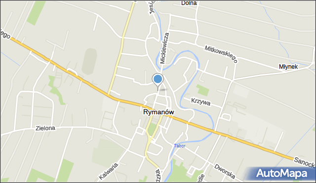 Rymanów, Kilińskiego Jana, płk., mapa Rymanów