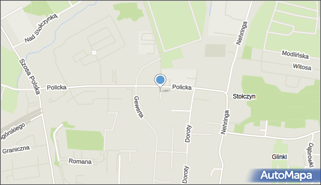 Szczecin, Kimnesa Mirosława, mapa Szczecina