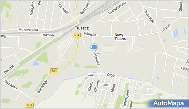 Tłuszcz powiat wołomiński, Kielaka Jana, mapa Tłuszcz powiat wołomiński