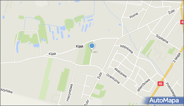 Wieluń, Kierocińskiej Janiny, mapa Wieluń