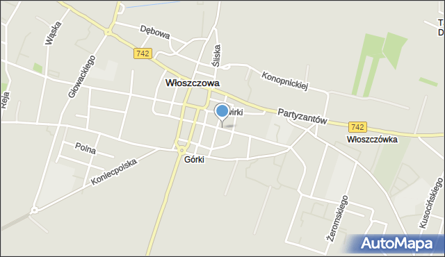 Włoszczowa, Kilińskiego Jana, płk., mapa Włoszczowa