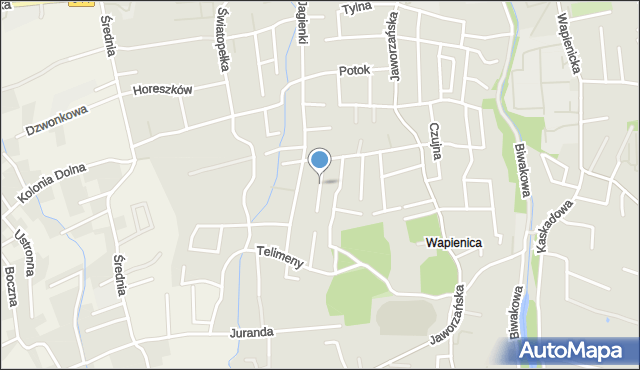 Bielsko-Biała, Klasyków, mapa Bielsko-Białej