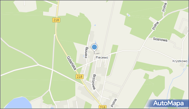 Bieszkowice, Klonowa, mapa Bieszkowice