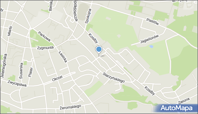 Bolesławiec, Kleeberga Franciszka, gen., mapa Bolesławca