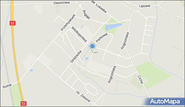 Budzyń powiat chodzieski, Klonowa, mapa Budzyń powiat chodzieski