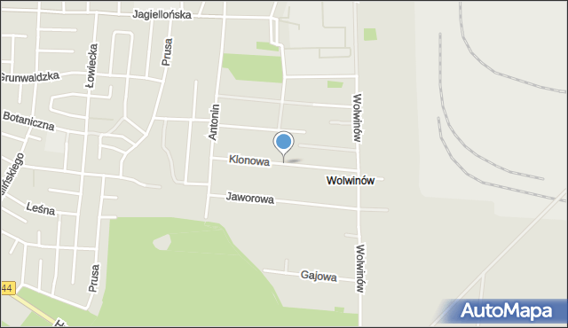 Chełm, Klonowa, mapa Chełma