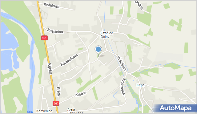 Czaniec, Kłosowa, mapa Czaniec