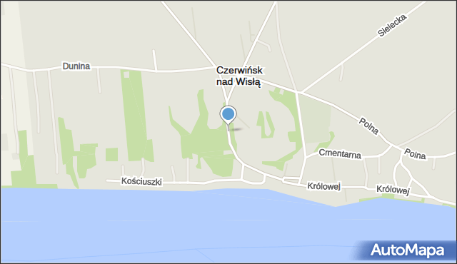 Czerwińsk nad Wisłą, Klasztorna, mapa Czerwińsk nad Wisłą
