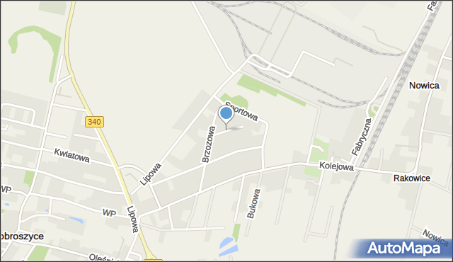 Dobroszyce, Klonowa, mapa Dobroszyce