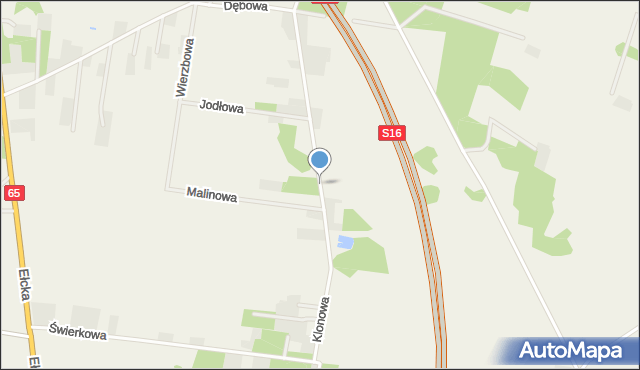 Dobrzyniewo Duże, Klonowa, mapa Dobrzyniewo Duże