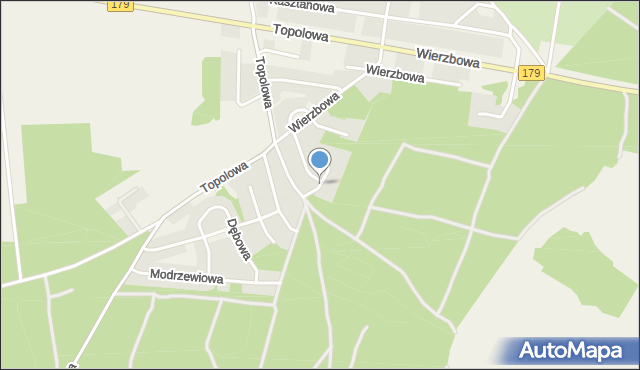 Dolaszewo, Klonowa, mapa Dolaszewo