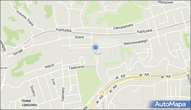 Gdańsk, Kłopot, mapa Gdańska