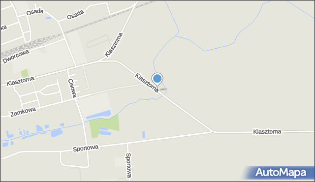 Gołańcz, Klasztorna, mapa Gołańcz