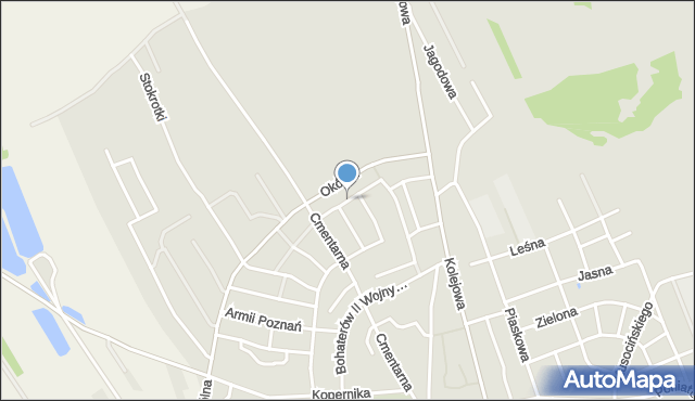 Golina powiat koniński, Kleberga, gen., mapa Golina powiat koniński