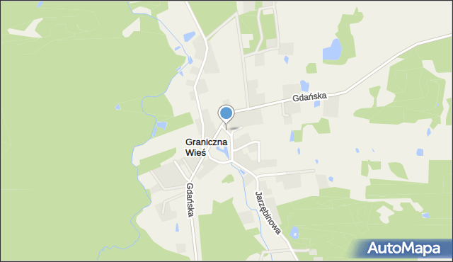 Graniczna Wieś, Klonowa, mapa Graniczna Wieś