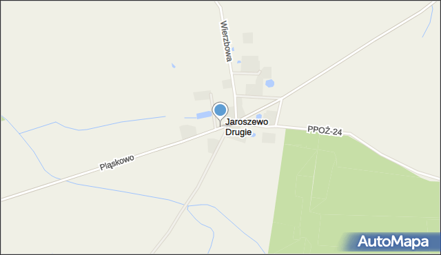 Jaroszewo Drugie, Klonowa, mapa Jaroszewo Drugie