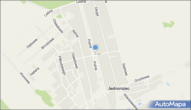 Jednorożec, Klubowa, mapa Jednorożec