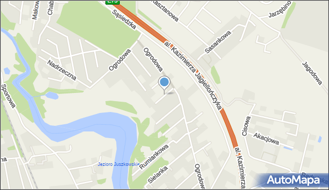 Juszkowo, Klonowa, mapa Juszkowo