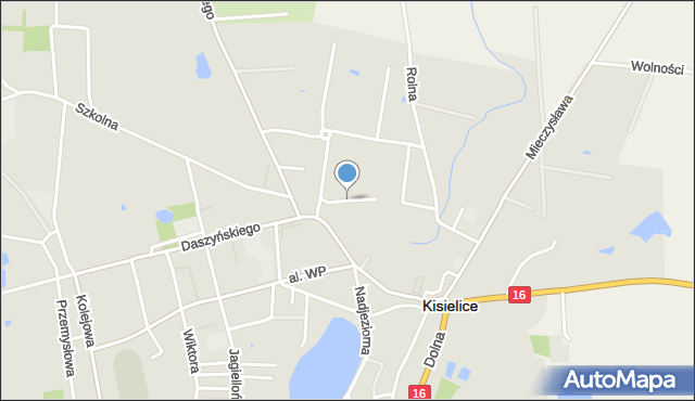 Kisielice, Klonowa, mapa Kisielice