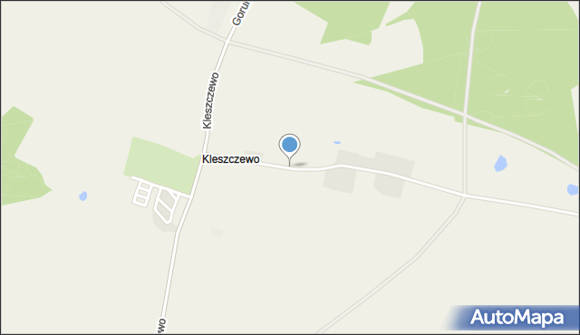 Kleszczewo gmina Bledzew, Kleszczewo, mapa Kleszczewo gmina Bledzew