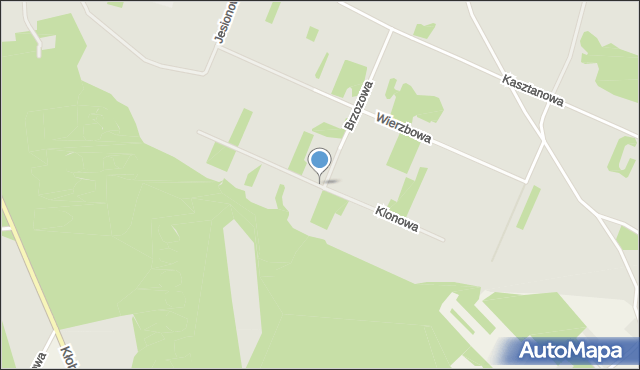 Kłobuck, Klonowa, mapa Kłobuck