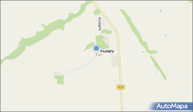 Klusajny, Klusajny, mapa Klusajny