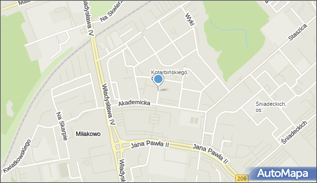Koszalin, Klemensiewicza Zenona, mapa Koszalina