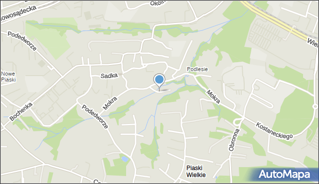 Kraków, Kliniec, mapa Krakowa