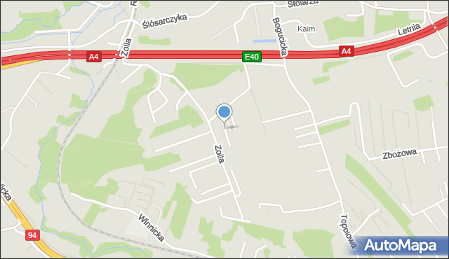 Kraków, Kłaka Franciszka, mapa Krakowa