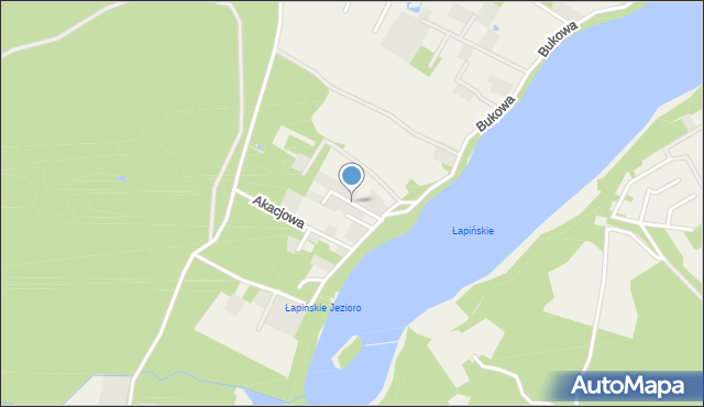 Łapino Kartuskie, Klonowa, mapa Łapino Kartuskie