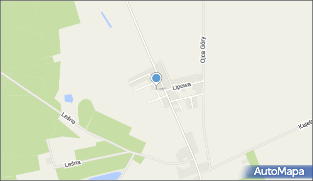 Luciny, Klonowa, mapa Luciny