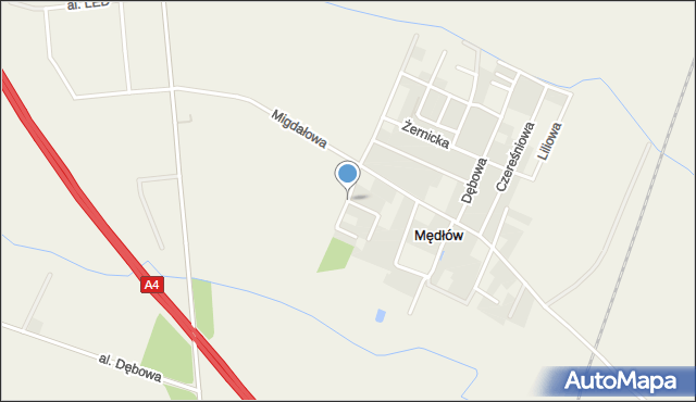 Mędłów, Klonowa, mapa Mędłów