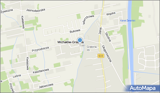 Michałów-Grabina, Klonowa, mapa Michałów-Grabina