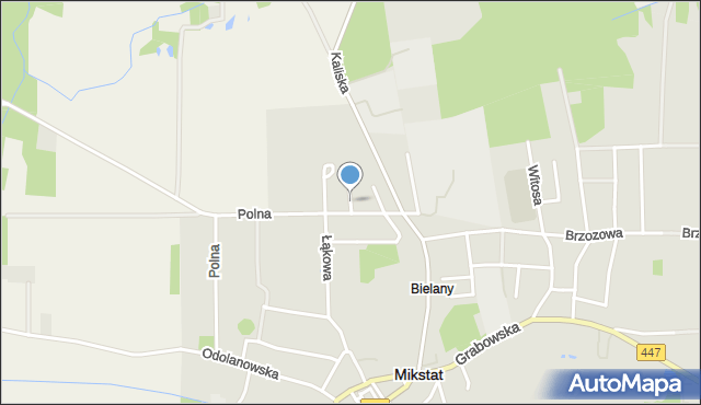 Mikstat, Kłosowa, mapa Mikstat