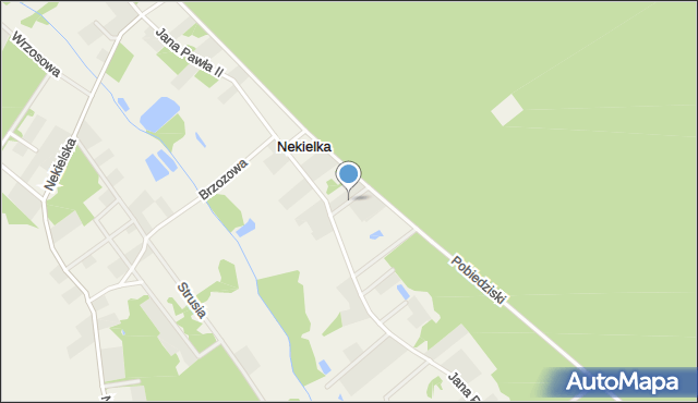 Nekielka, Klonowa, mapa Nekielka