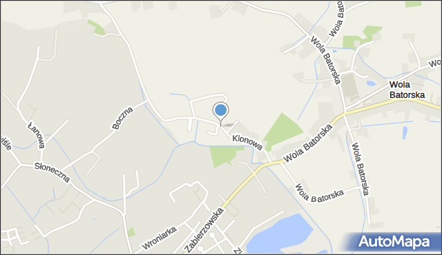 Niepołomice, Klonowa, mapa Niepołomice