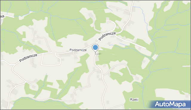 Odrzykoń, Klemensa z Moskorzewa, mapa Odrzykoń