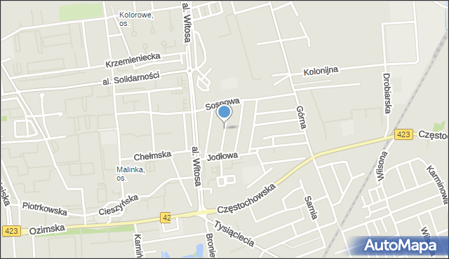 Opole, Klonowa, mapa Opola