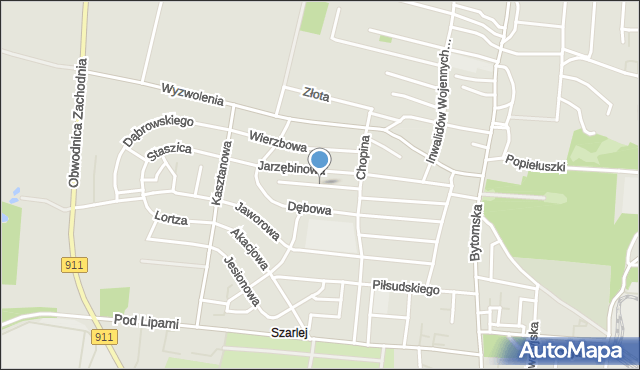 Piekary Śląskie, Klonowa, mapa Piekary Śląskie