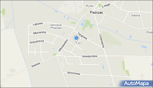 Piszczac, Klonowa, mapa Piszczac