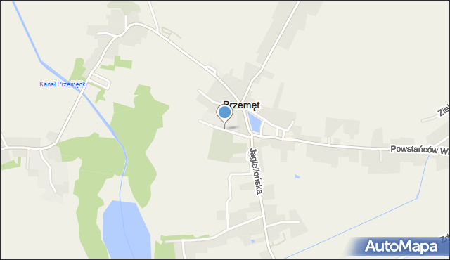 Przemęt, Klasztorna, mapa Przemęt