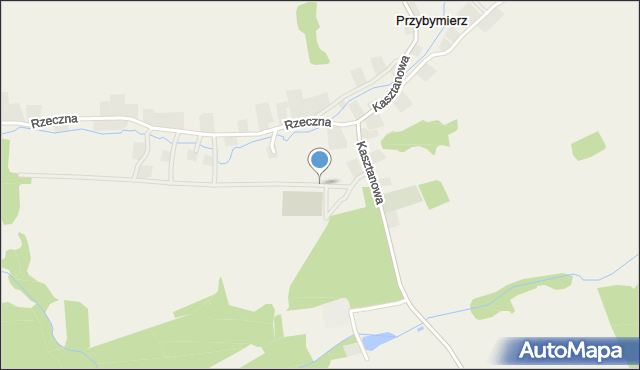 Przybymierz, Klubowa, mapa Przybymierz