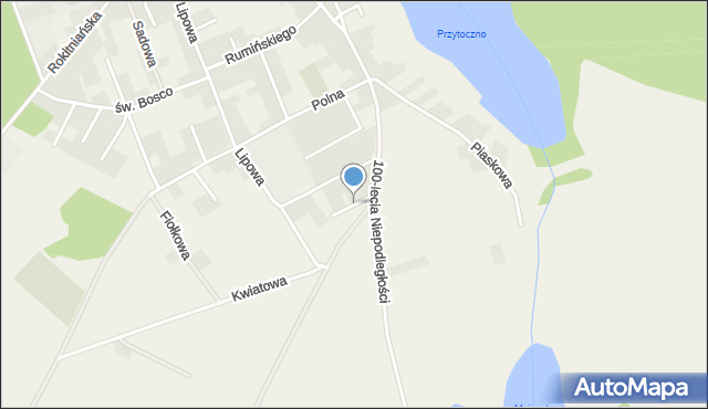 Przytoczna, Klonowa, mapa Przytoczna