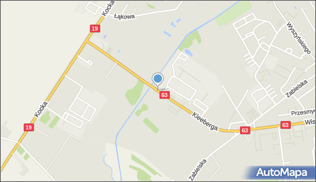 Radzyń Podlaski, Kleeberga Franciszka, gen., mapa Radzyń Podlaski