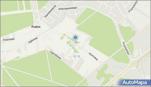 Rudno gmina Nowa Sól, Klonowa, mapa Rudno gmina Nowa Sól